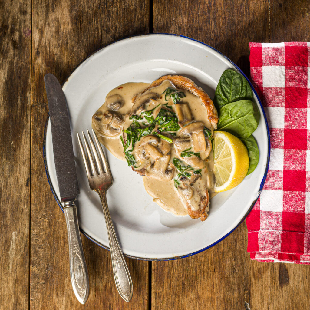 Instant Pot Alberta Pork Chops with Creamy Mushroom Sauce